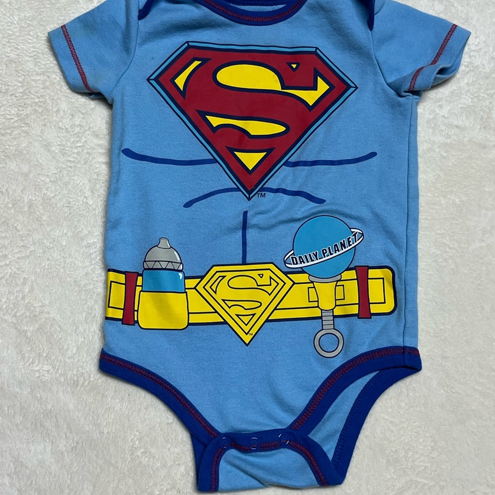 DC Comics Superman Baby Bodysuit in Blue and Red